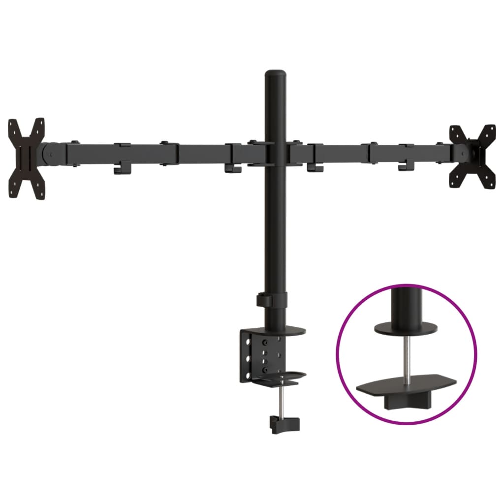 Monitorstandaard Vesa 75/100 Mm Staal Zwart